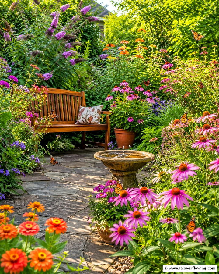 Colorful Butterfly Garden - 30 Patio Garden Ideas for Lush Small-Space Greenery