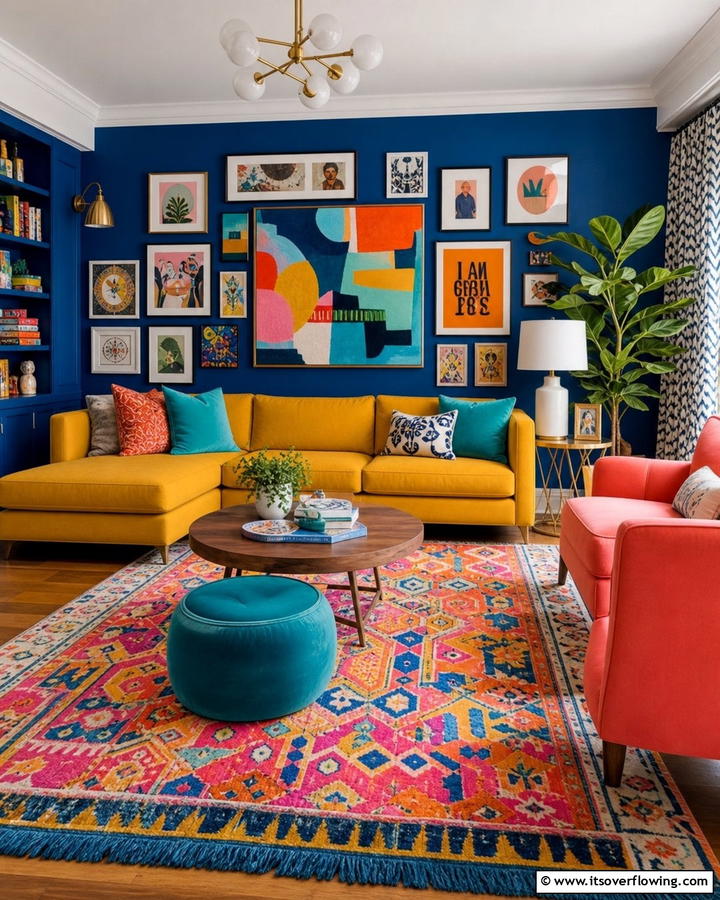 Colorful Creative Family Room - 21 Family Room Ideas for Comfortable and Functional Spaces