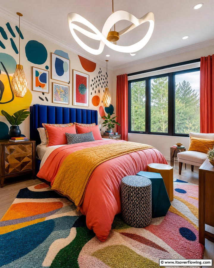 Colorful Creative Guest Room - 21 Guest Room Ideas for a Welcoming and Functional Space