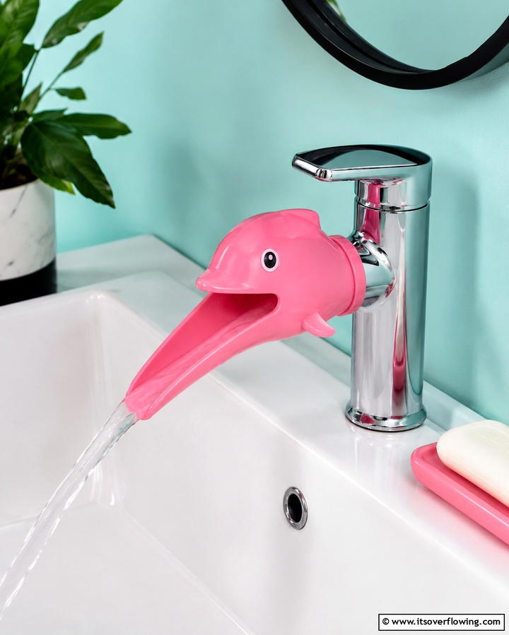 Colorful Faucet Extenders - 25 Kids Bathroom Ideas for Fun and Functionality