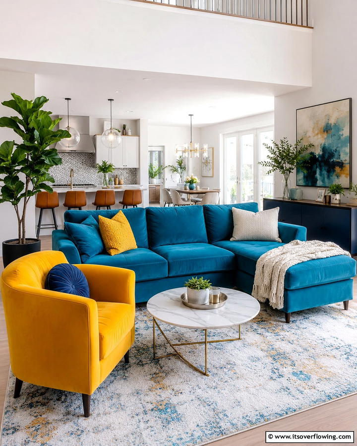 Colorful Furniture Pieces - 30 Vibrant Colorful Room Decor Ideas for Bold & Cheerful Spaces