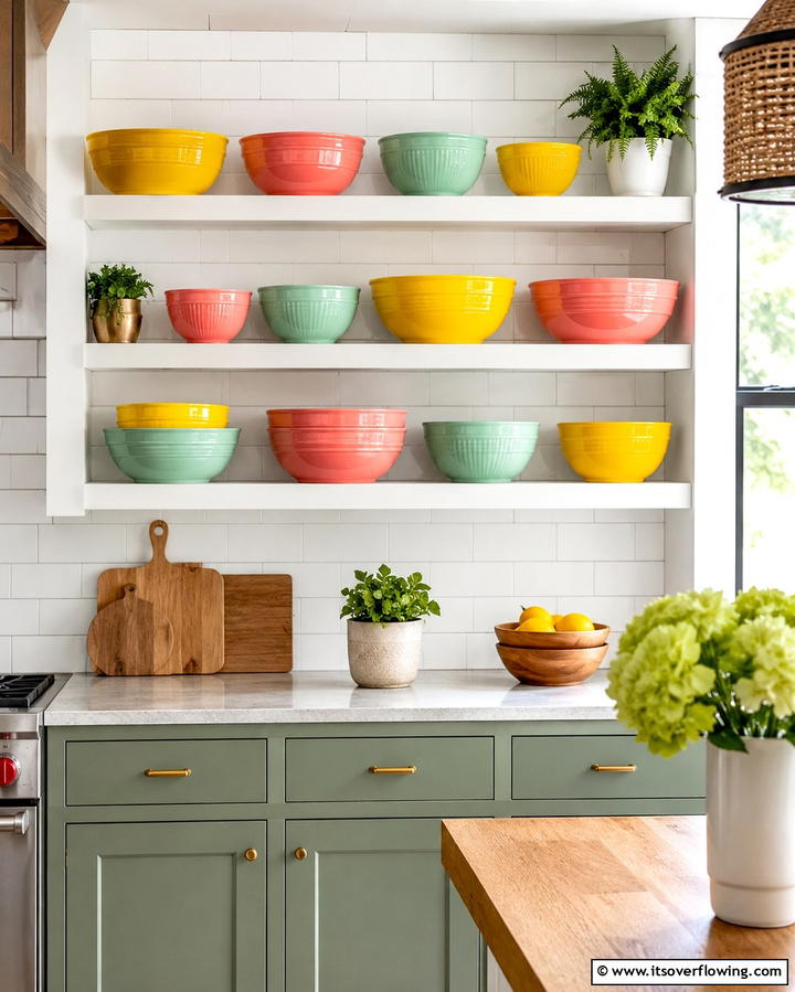 Colorful Glazed Dough Bowl Collection - 30 Rustic Dough Bowl Decor Concepts for Farmhouse-Inspired Homes
