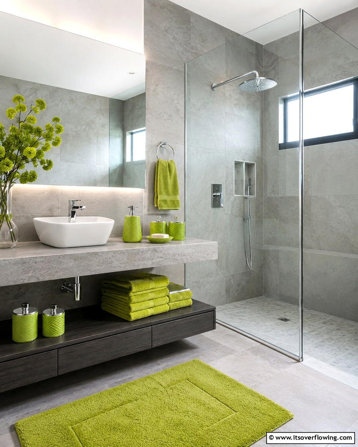 Colorful Grout - 30 Bold Colorful Bathroom Designs to Energize Your Morning Routine