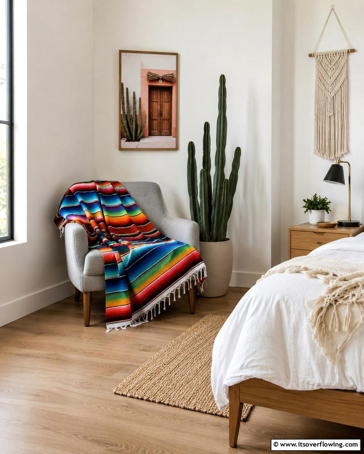 Colorful Mexican Blankets - 25 Mexican Bedroom Ideas for a Cultural Retreat