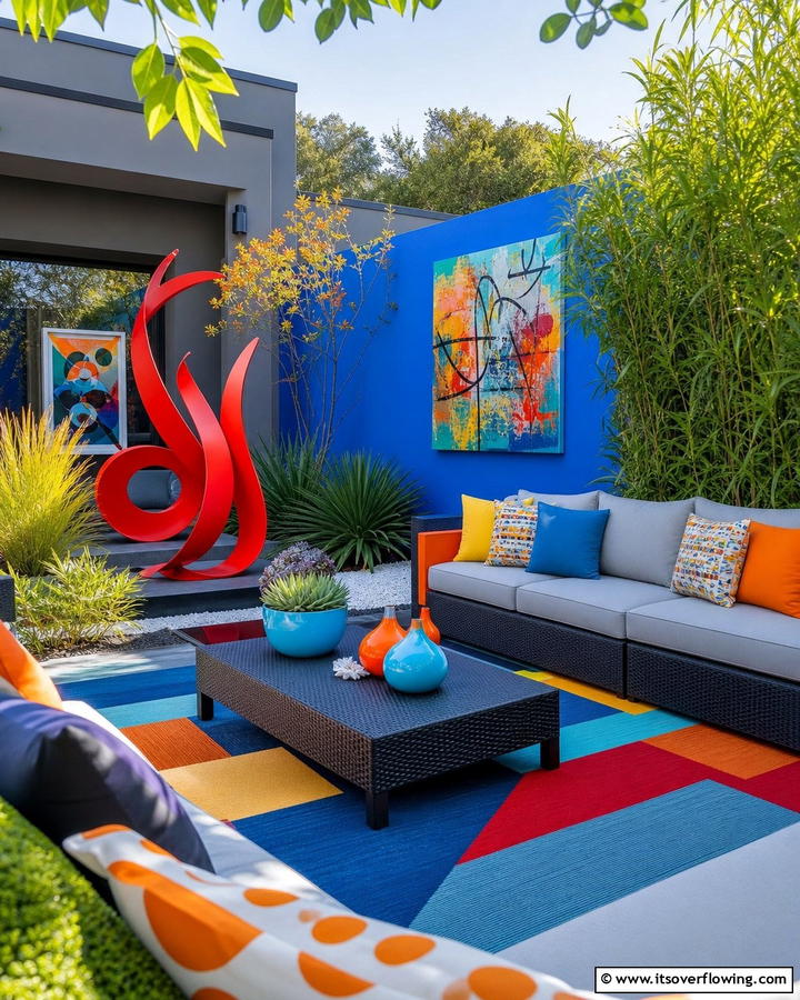 Colorful Pop of Art - 21 Backyard Patio Ideas for Creating Your Perfect Outdoor Oasis