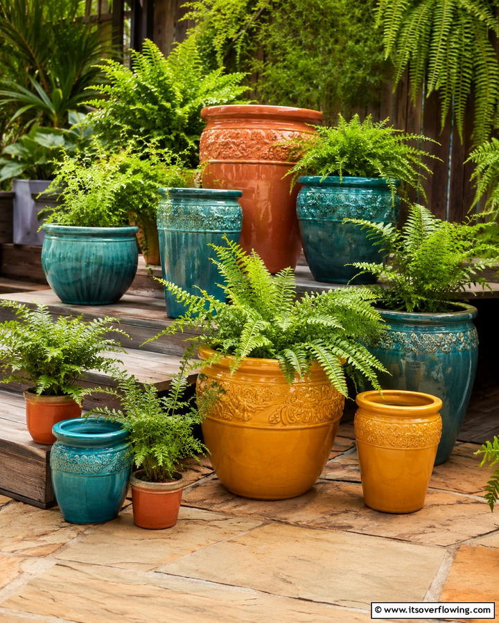 Colorful Pots for Vibrant Accents - 25 Greenhouse Decor Ideas for Plant Lovers