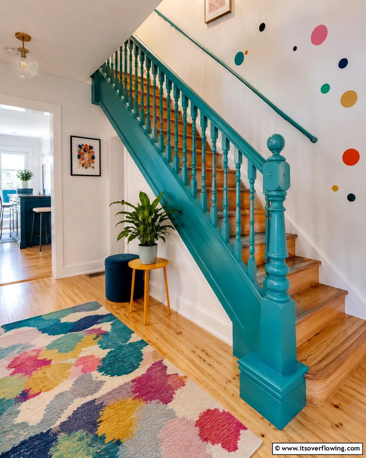 Colorful Railings for a Playful Touch - 25 Stair Railing Ideas for Modern and Traditional Homes