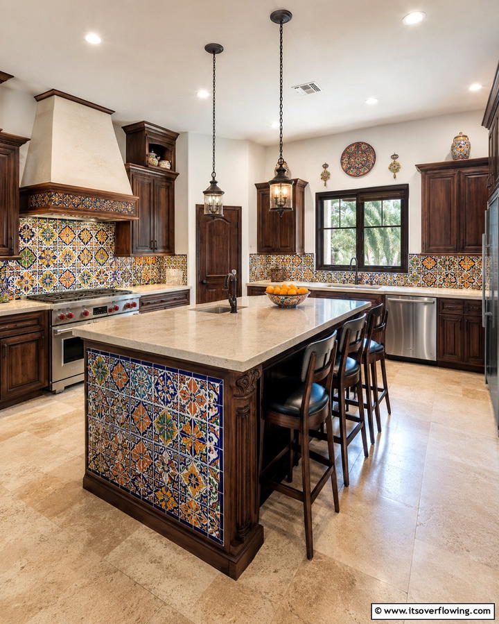 Colorful Talavera Accents - 30 Mexican Style House Design Ideas for Vibrant Homes