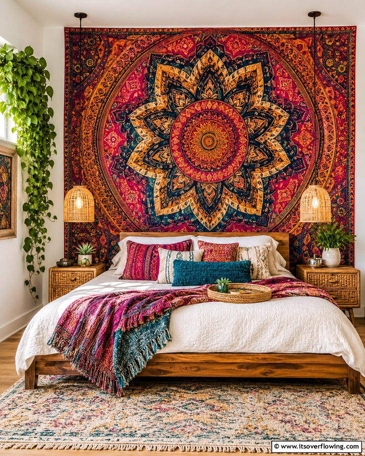 Colorful Tapestries - 25 Vibrant Colorful Boho Decor Ideas for Your Space