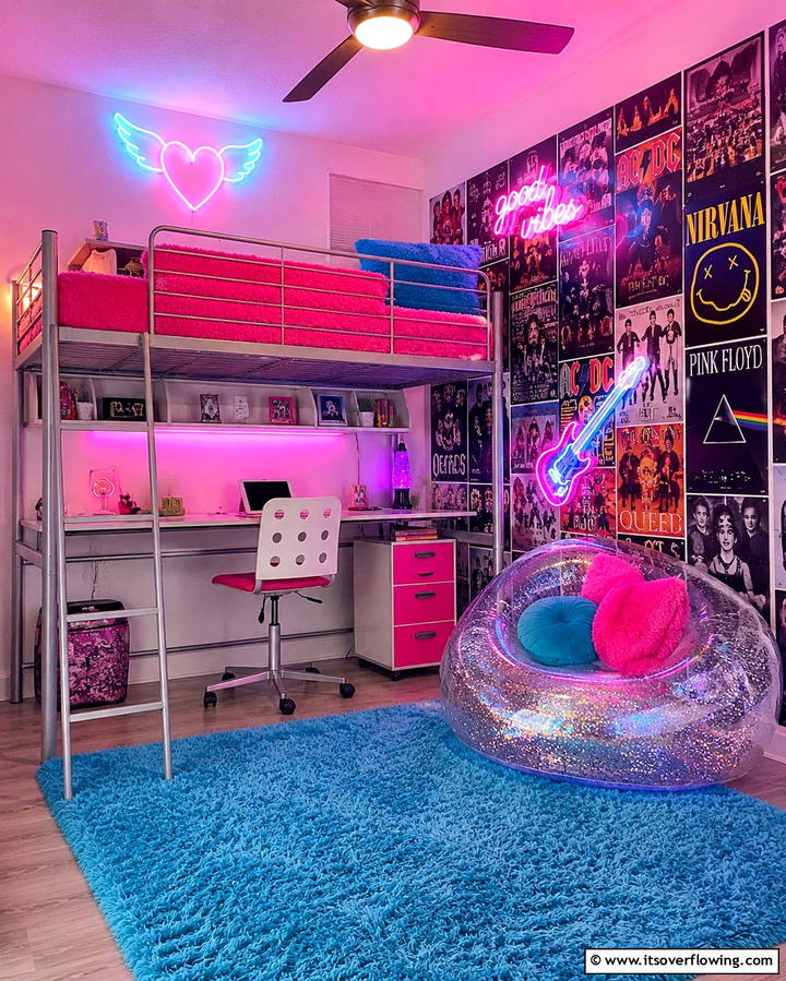Colorful Teen Retreat - 30 2000s Room Ideas for Nostalgic Y2K Vibes