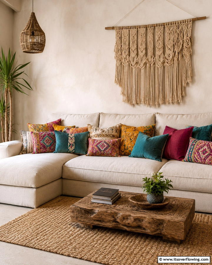 Colorful Throw Pillows - 30 Vibrant Colorful Room Decor Ideas for Bold & Cheerful Spaces