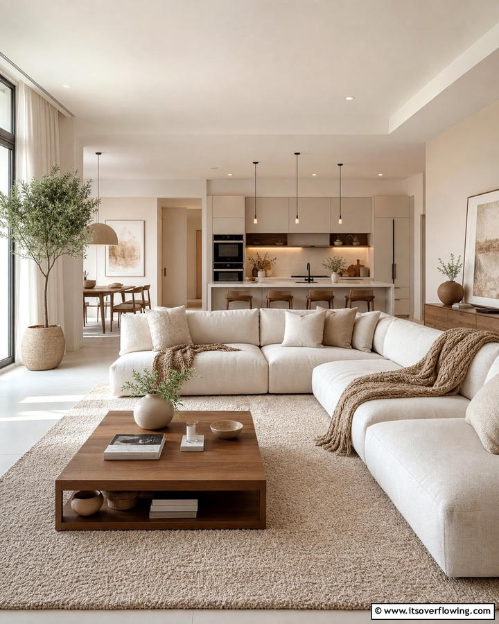 Comfort focused Minimal Design - 21 Neutral Living Room Ideas for Calm & Versatile Decor