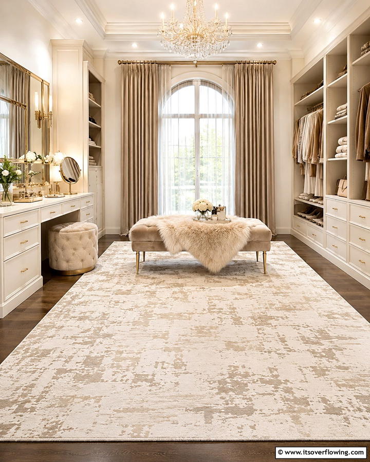 Comfortable Area Rug - 25 Stunning Makeup Room Ideas for Every Style
