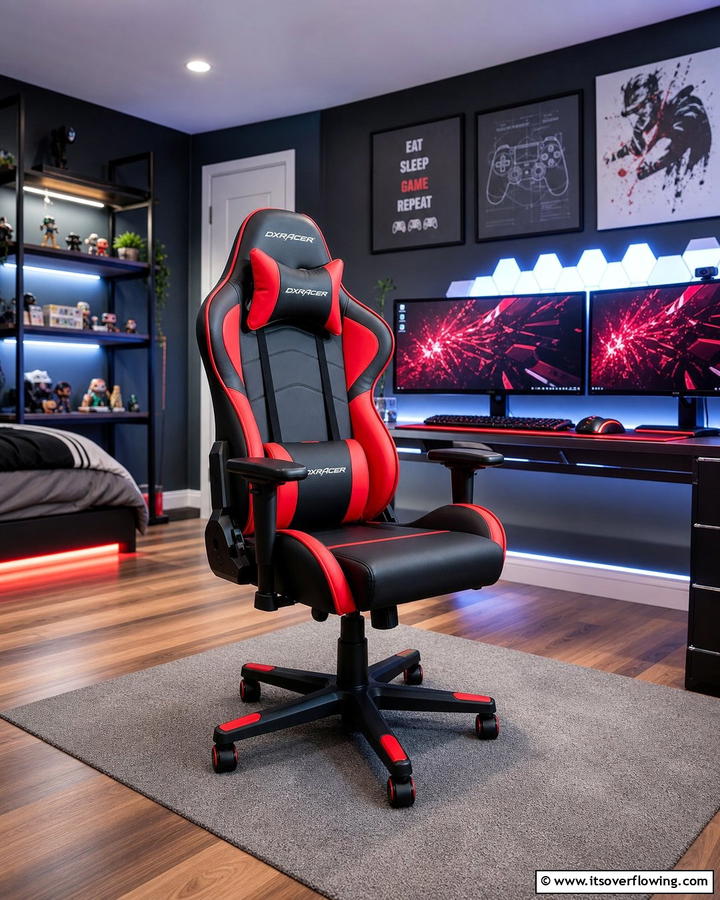 Comfortable Gaming Chairs - 21 Gaming Bedroom Ideas for an Immersive Entertainment Setup