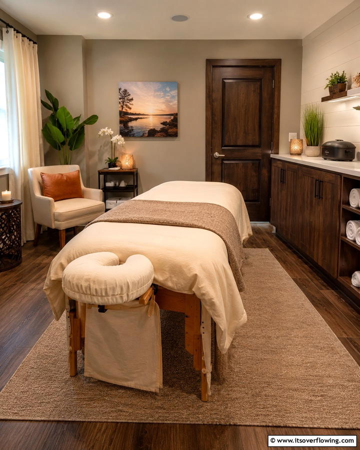 Comfortable Massage Table - 25 Massage Room Setup Ideas for Ultimate Relaxation