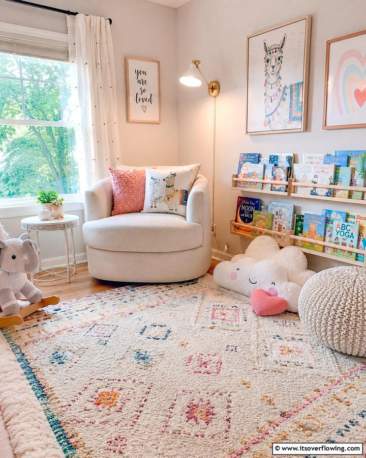 Comfortable Reading Nook - 30 Small Nursery Ideas for Adorable Compact Spaces