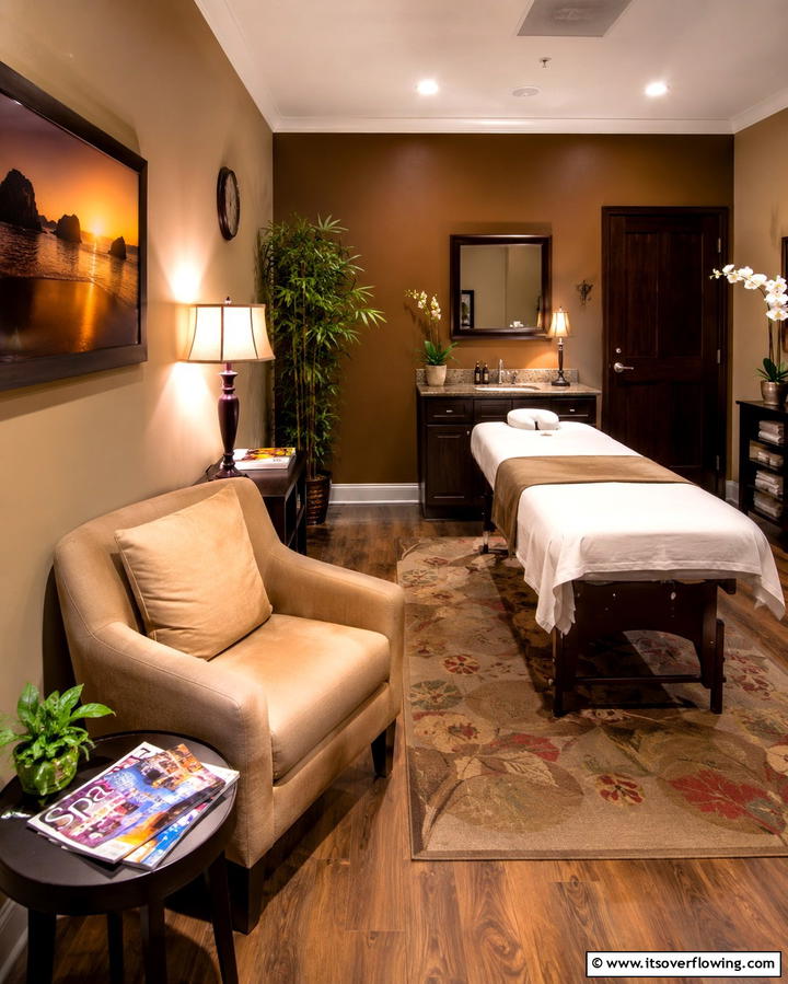 Comfortable Seating Area - 25 Massage Room Setup Ideas for Ultimate Relaxation