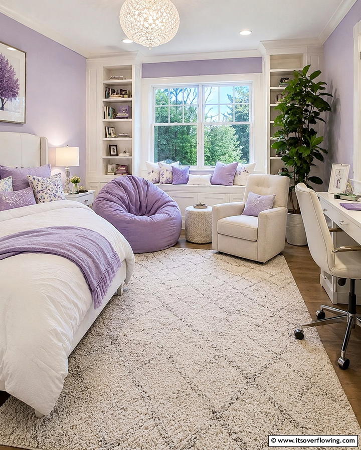 Comfortable Seating Area - 20 Student Bedroom Design Ideas for Study and Sleep