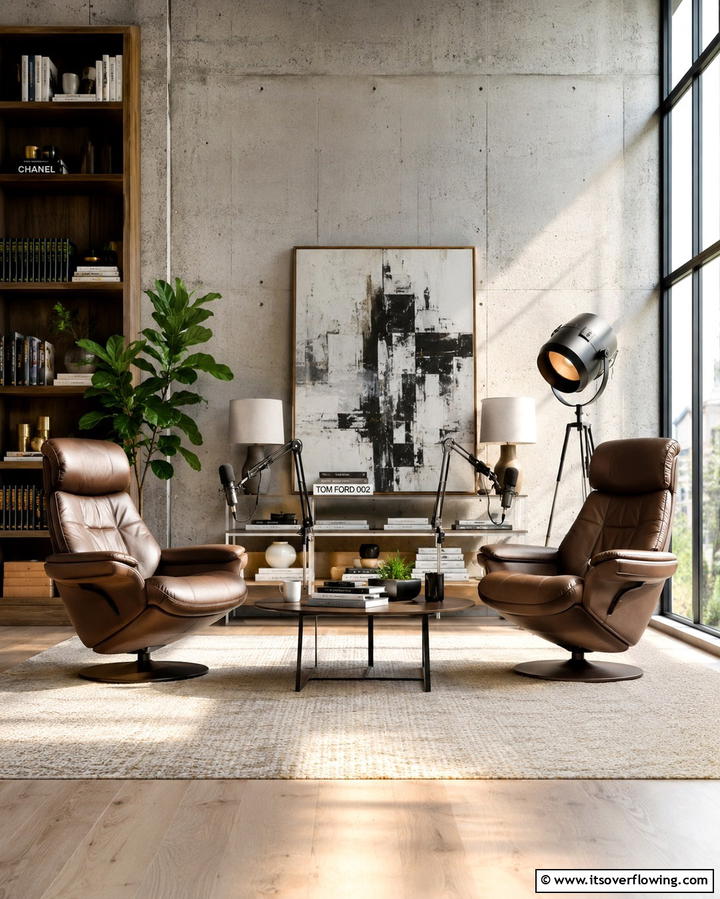 Comfortable Seating for Long Sessions - 25 Podcast Room Ideas for a Professional Setup
