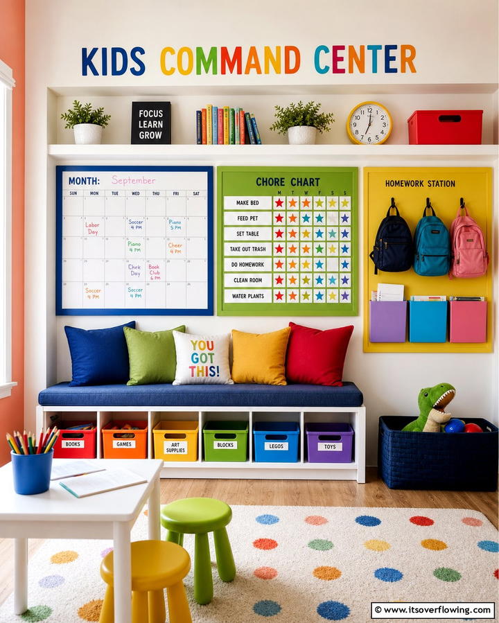 Command Center for Kids - 25 Command Center Ideas to Organize Your Home and Life
