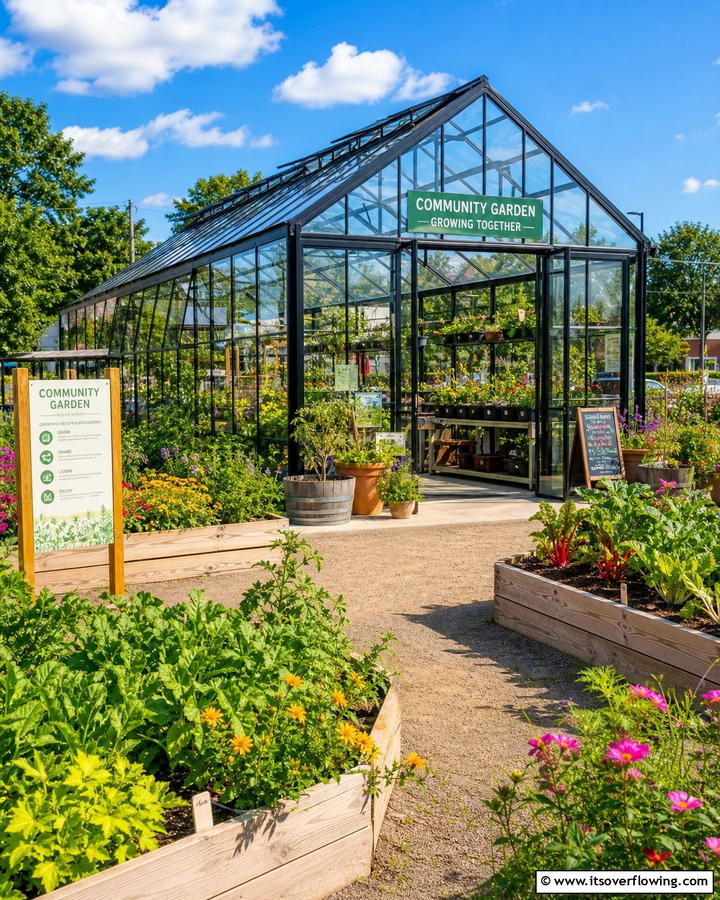 Community Garden Greenhouse - 21 Greenhouse Ideas to Nurture Plants Year-Round