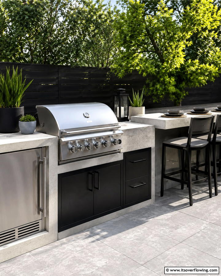 Compact BBQ Stations for Entertaining - 25 Small Backyard Landscaping Ideas to Transform Your Space