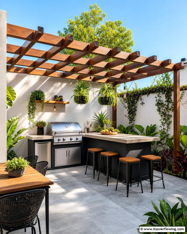 Compact BBQ Zone - 21 Small Patio Design Ideas to Create an Outdoor Oasis