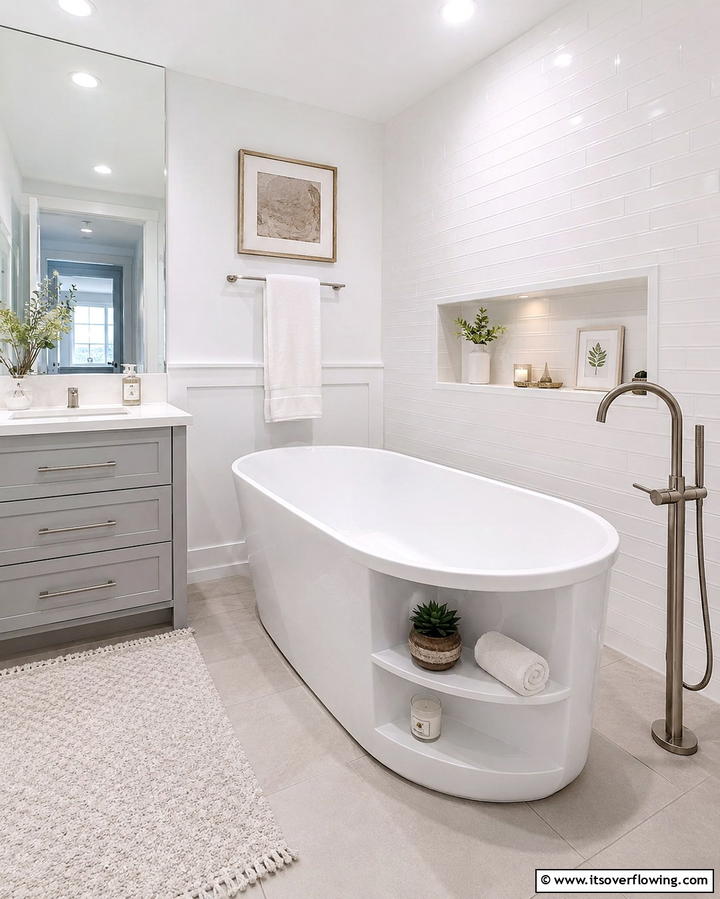Compact Bathtub Concepts - 30 Small Master Bathroom Ideas for Efficient Luxury