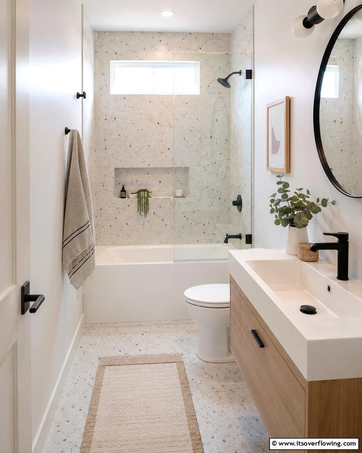 Compact Bathtub Design - 25 Hall Bathroom Ideas for Small and Functional Spaces