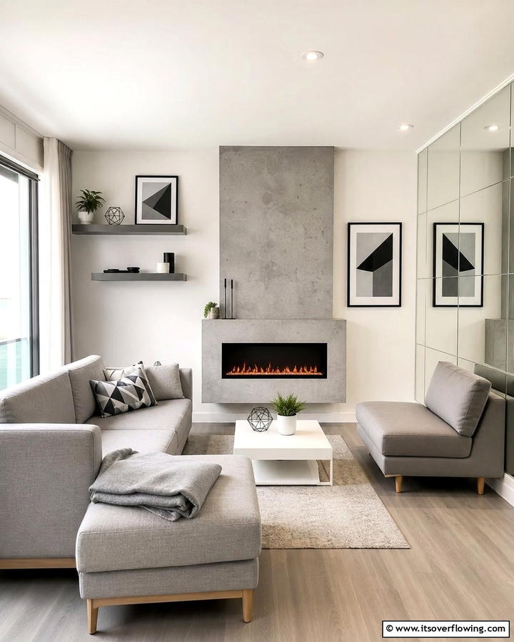Compact Concrete Fireplaces for Small Spaces - 20 Modern Concrete Fireplace Ideas for Your Home