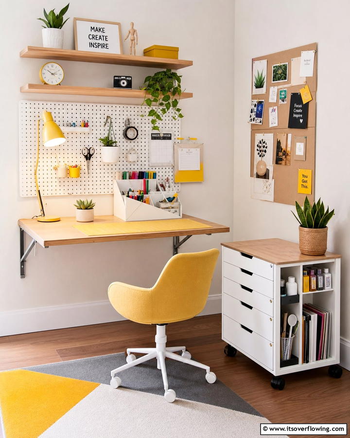 Compact Creative Workspace - 30 Inspiring Home Decor Ideas to Refresh Your Living Space