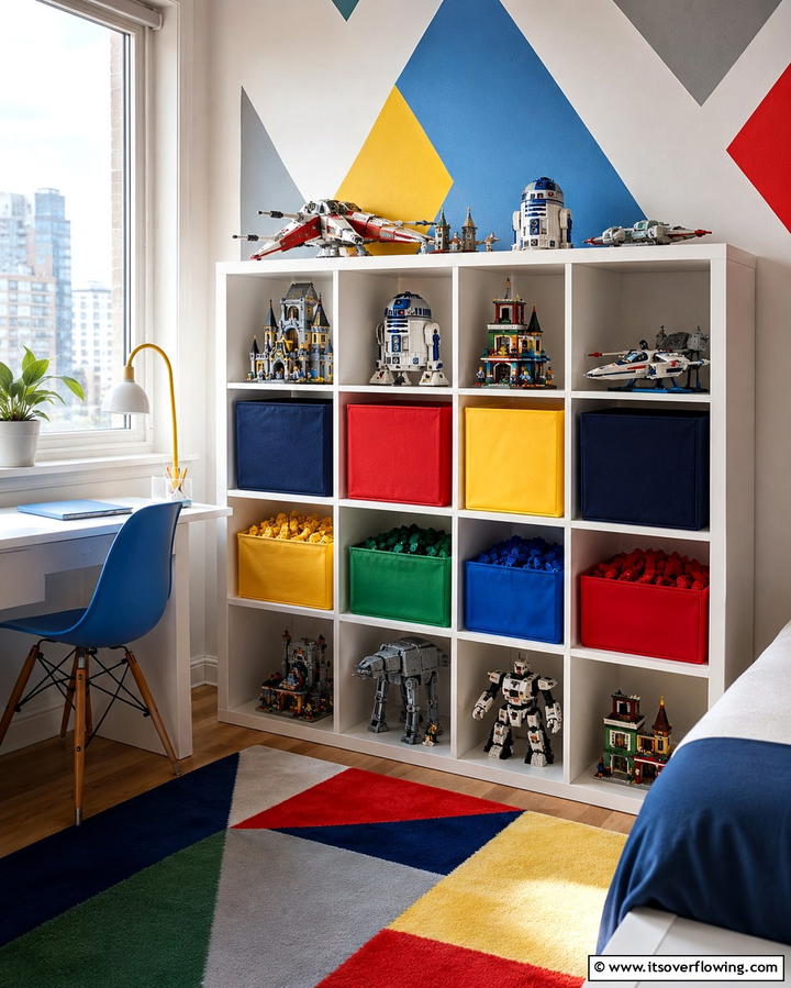Compact Cube Shelves - 30 Creative Lego Storage Ideas to Organize Kids’ Spaces