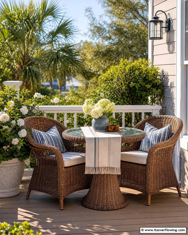 Compact Dining Nook - 25 Small Deck Ideas to Maximize Your Outdoor Living Space