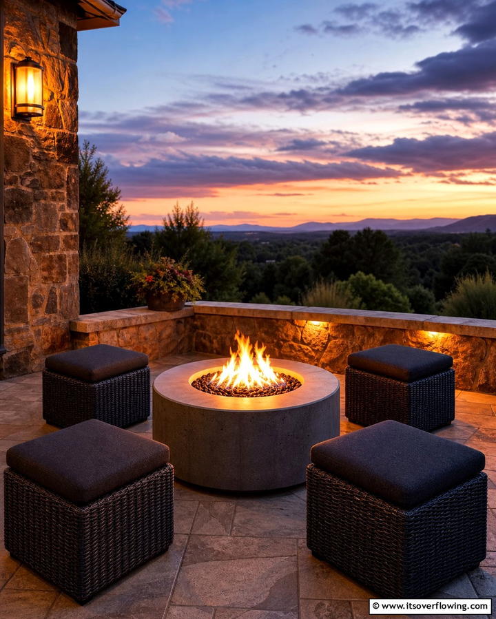Compact Fire Pit Area - 25 Small Deck Ideas to Maximize Your Outdoor Living Space