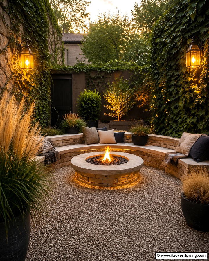 Compact Fire Pits - 20 Small Walled Garden Ideas for Cozy Outdoor Spaces