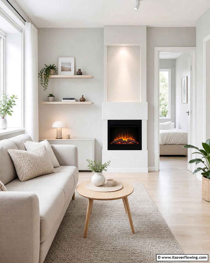 Compact Fireplace for Small Spaces - 20 Scandinavian Fireplace Ideas for Cozy Homes