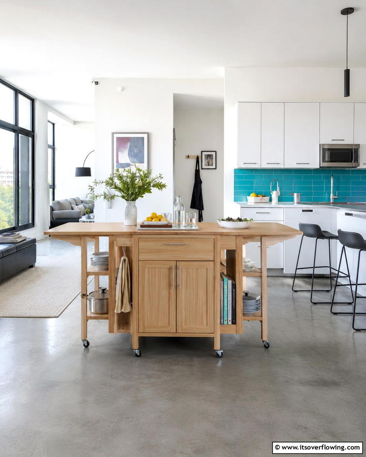 Compact Foldable Kitchen Islands - 25 Small Kitchen Island Ideas for Compact Spaces