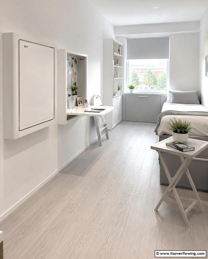 Compact Folding Furniture - 20 Student Bedroom Design Ideas for Study and Sleep