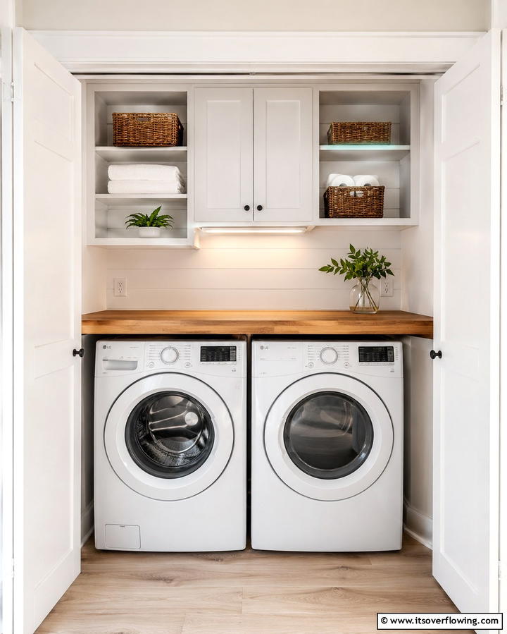 Compact Folding Station - 25 Laundry Closet Ideas for Small Spaces