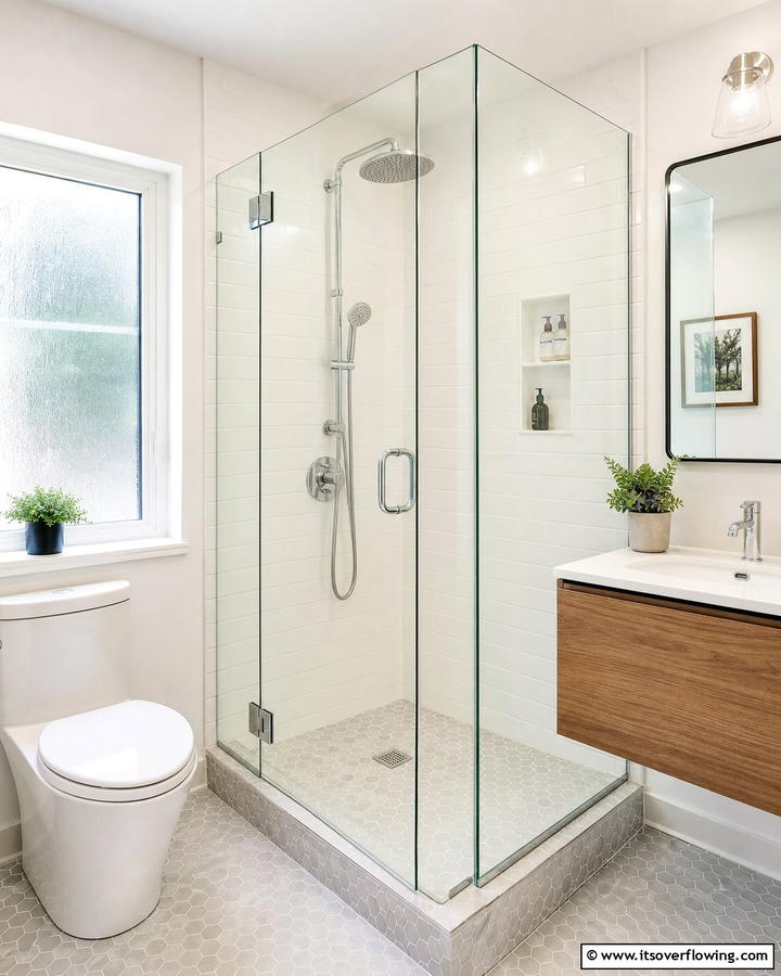Compact Glass Shower Enclosure - 21 Small Shower Design Ideas for Stylish Functionality