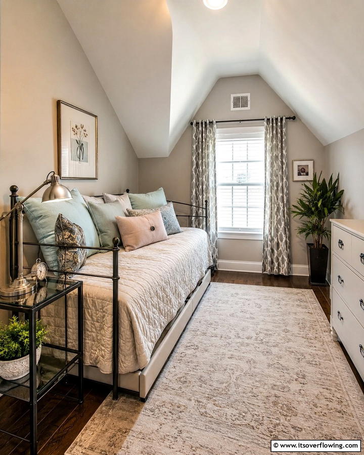 Compact Guest Bedroom - 25 Low Ceiling Small Attic Room Ideas for Cozy Living