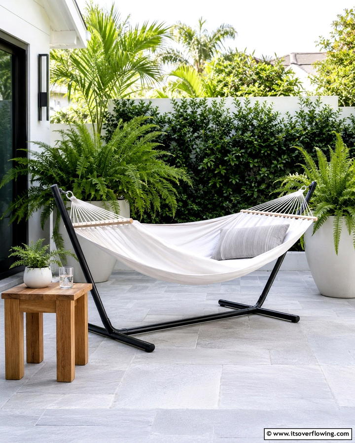 Compact Hammocks for Relaxation - 25 Small Backyard Landscaping Ideas to Transform Your Space