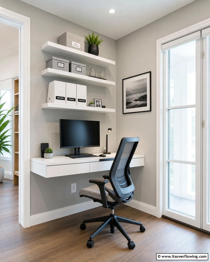 Compact Home Office Setup - 21 Corner Decoration Ideas to Utilize Empty Spaces