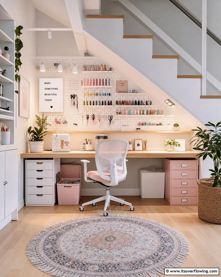 Compact Home Office - 25 Under Stair Storage Ideas for Maximizing Space
