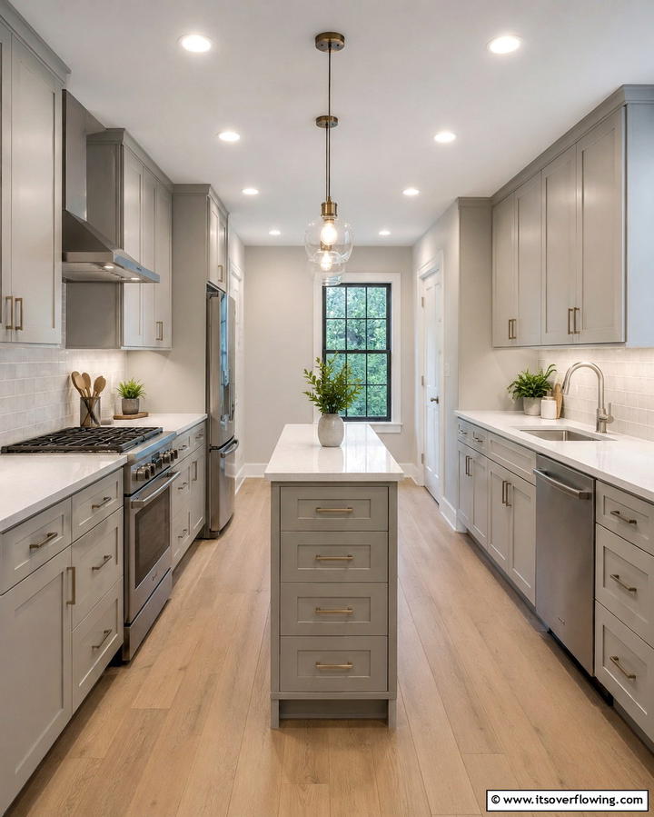 Compact Island Inclusion - 30 Parallel Modular Kitchen Designs for Efficient Cooking
