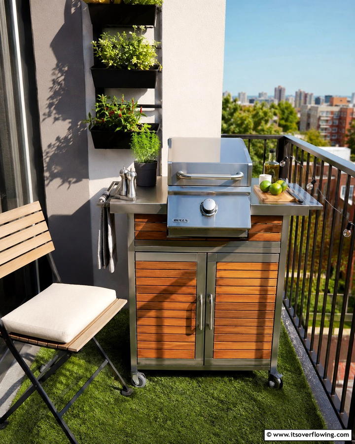 Compact Island for Small Spaces - 25 Outdoor Kitchen Island Ideas for Entertaining