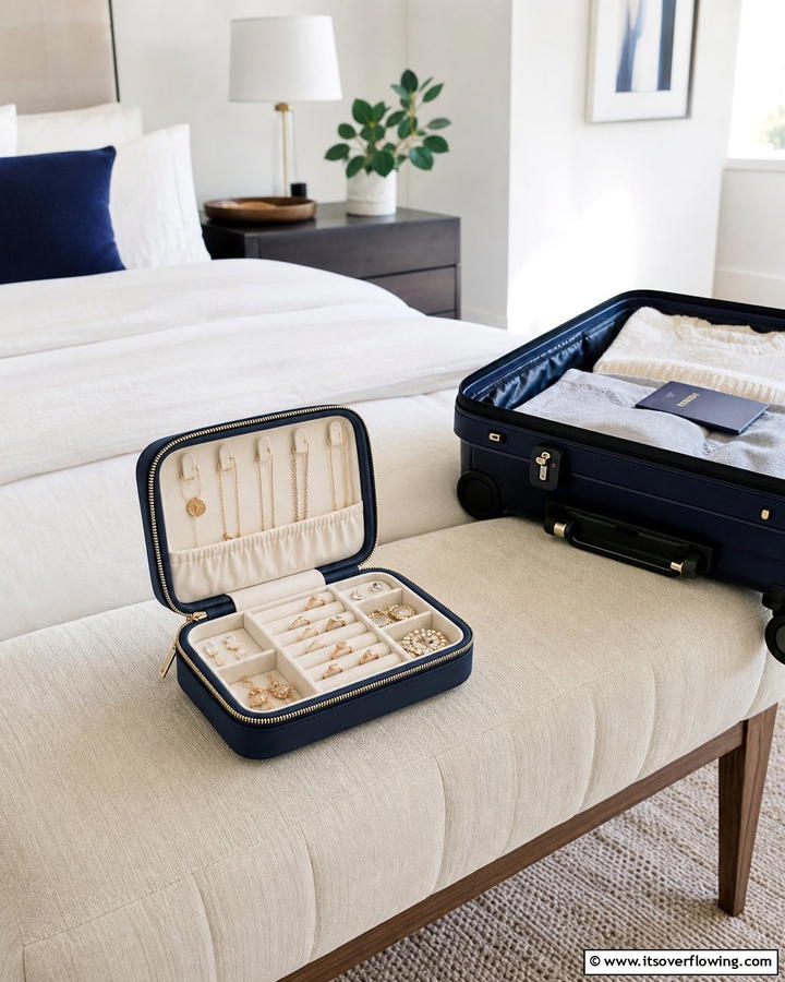 Compact Jewelry Travel Case - 30 Clever Jewelry Storage Ideas to Keep Accessories Tidy