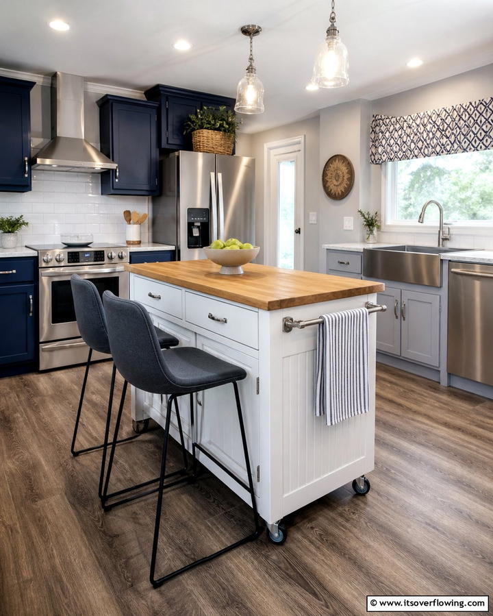 Compact Kitchen Islands - 25 Mobile Home Kitchen Ideas for Stylish Living