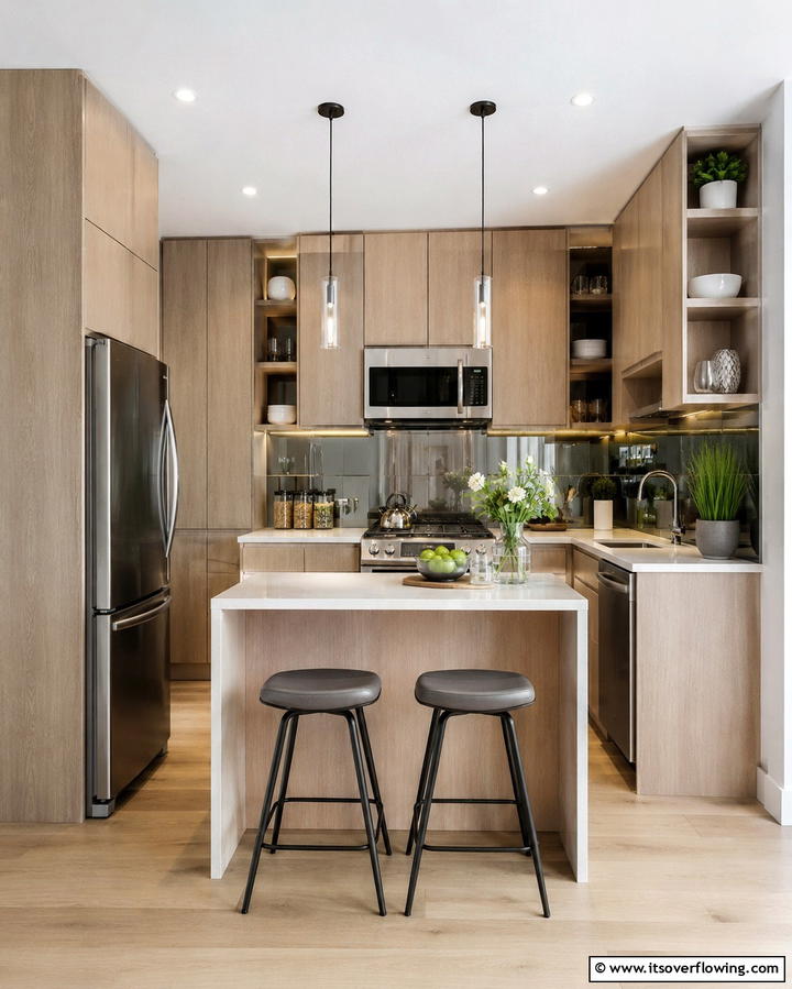 Compact Kitchen Solutions - 30 White Oak Cabinet Kitchen Ideas for Timeless Style