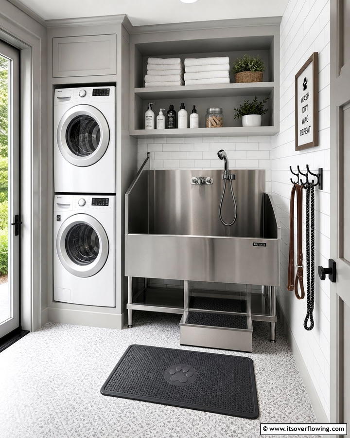 Compact Laundry Room Dog Wash Station - 20 Dog Wash Station Ideas for a Clean and Happy Pet
